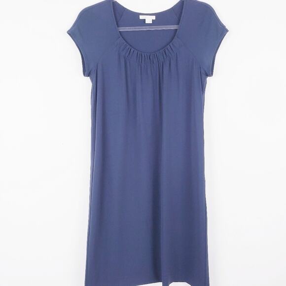 VINCE Navy Blue Shift‎ Dress Cap Sleeve Small  Summer Travel dress fully lined - Picture 8 of 8